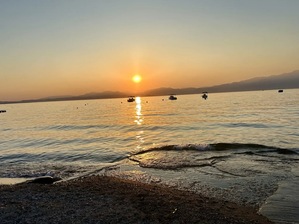 Sonnenuntergang in Lazise am Gardasee