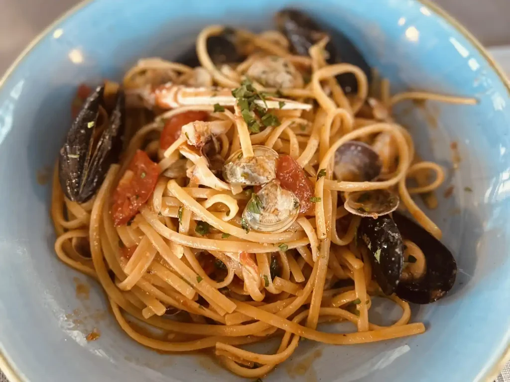 Ligurische Pasta mit Meeresfrüchten